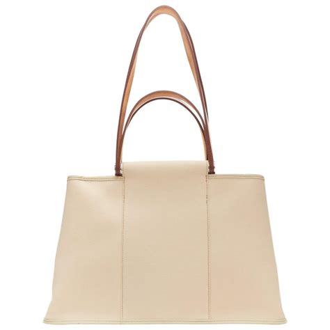 hermes cabag elan|Hermes Etoupe/Ebene Canvas Cabag Elan Tote Bag.